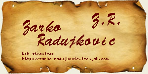 Žarko Radujković vizit kartica